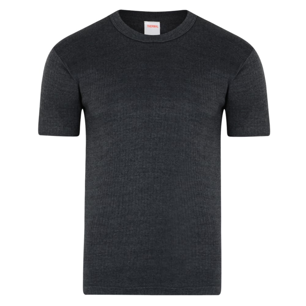 Thermal Short Sleeved T-Shirt- Grey - Small - TJ Hughes