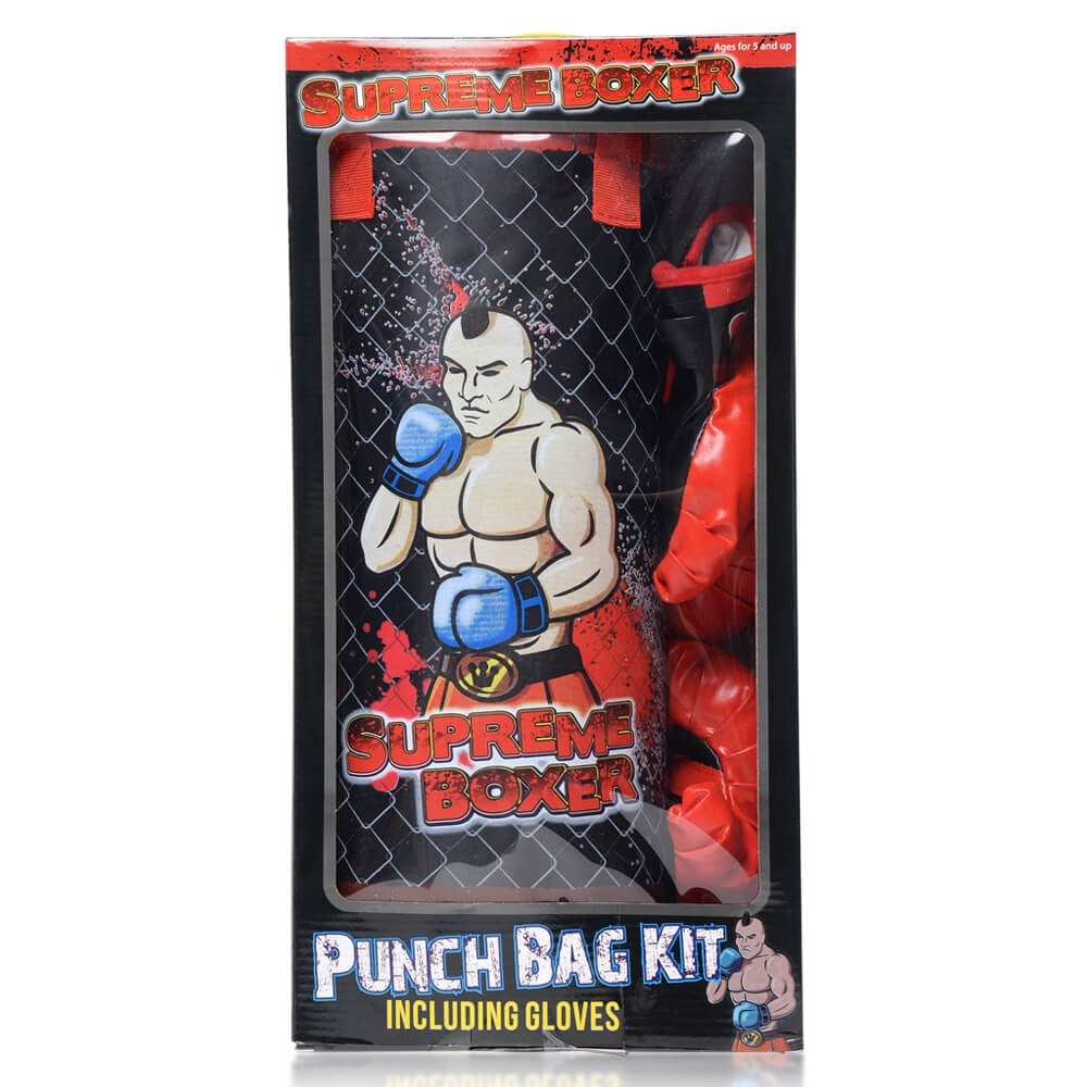 Supreme Boxer Punch Bag Kit Includes a punch bag and gloves - TJ Hughes