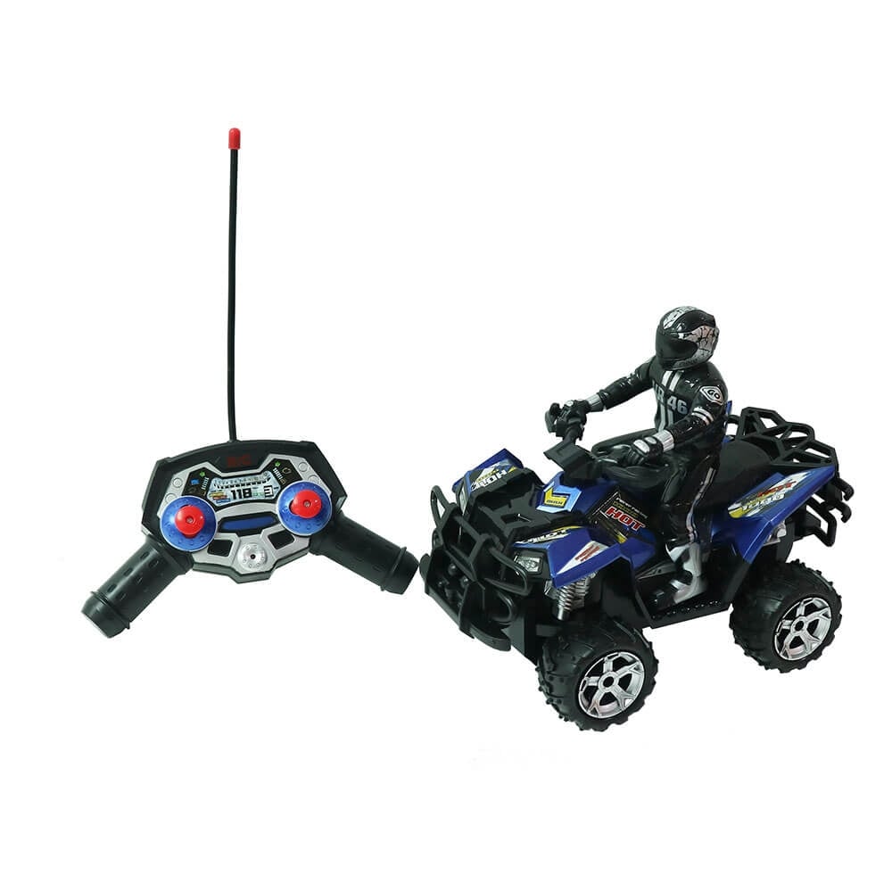 Kids Childrens 1:10 RC Remote Control Controlled Quad Bike 4 Channels Toy Gift - TJ Hughes