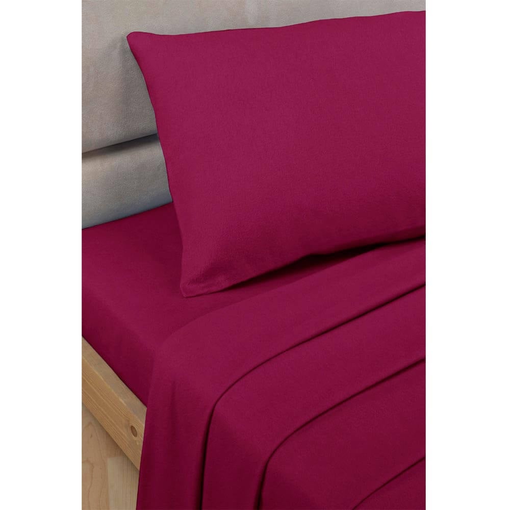 Lewis’s Easy Care Plain Dyed Bedding Sheet Range - Red - Single Fitted  | TJ Hughes