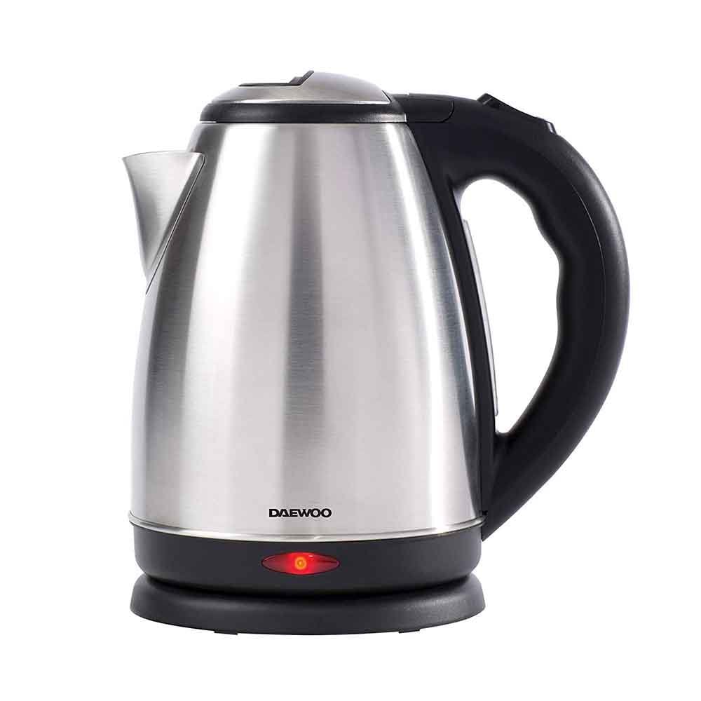 Daewoo 1.7L 2.2KW Brushed Steel Jug Kettle - Silver