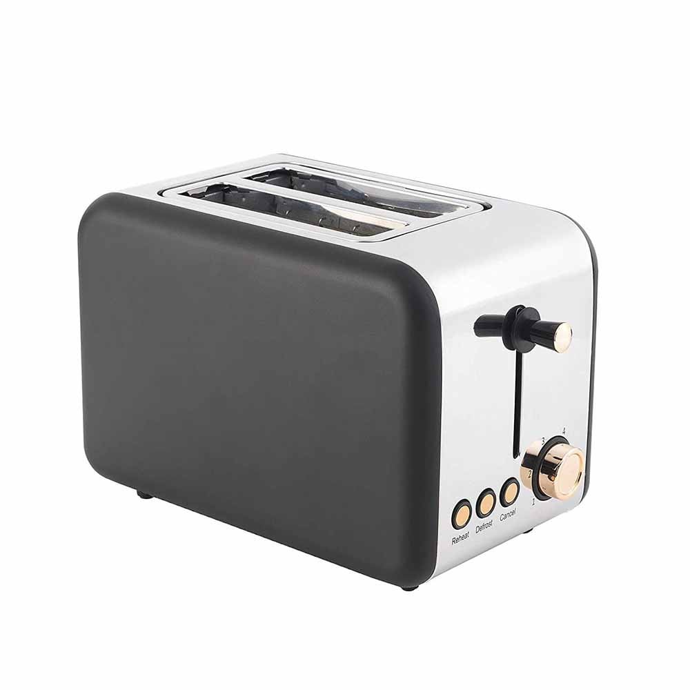 Salter 2 Slice Rose Gold Toaster - Black/Rose Gold