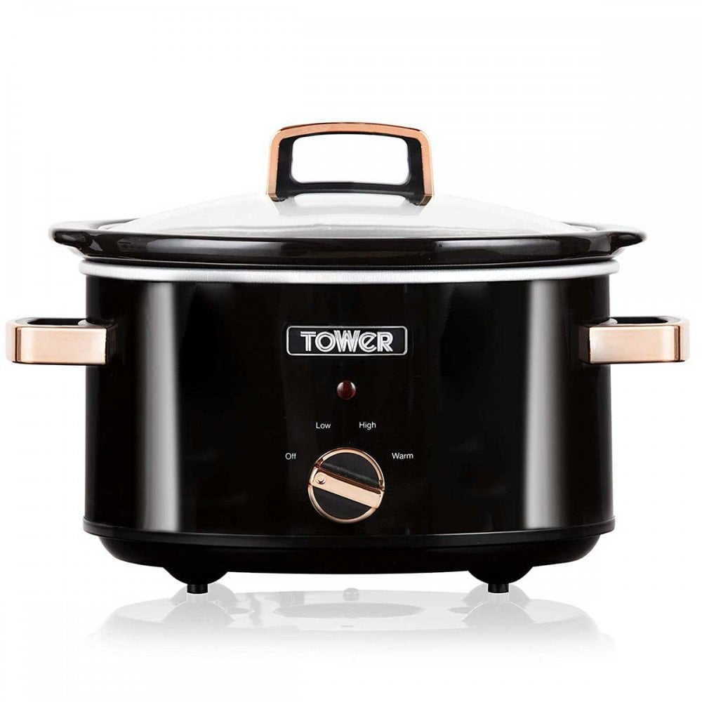 Tower Infinity 3.5L Rose Gold Slow Cooker - Black/Rose Gold