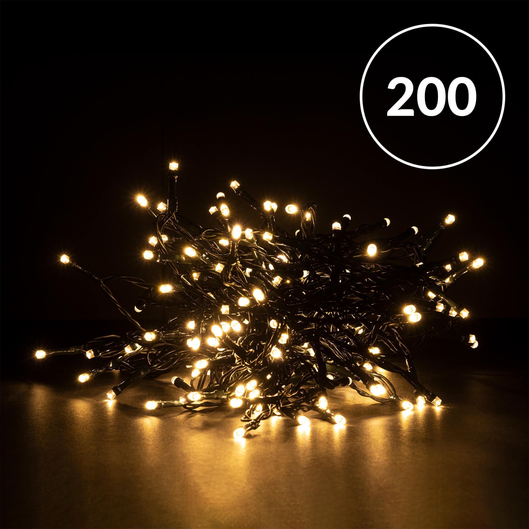 Christmas Sparkle Indoor and Outdoor Chaser Lights x 200 Warm White LEDS - Mains Operated  | TJ Hughes