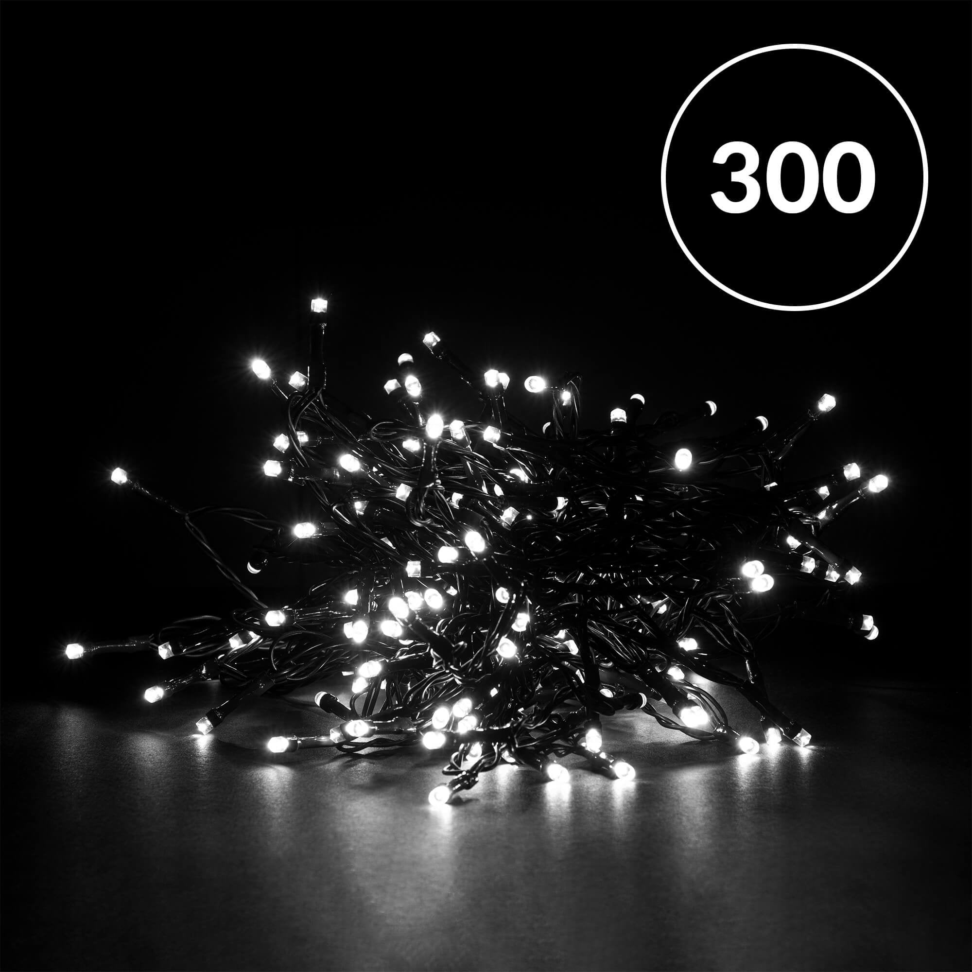 Christmas Sparkle Indoor and Outdoor Chaser Lights x 300 White LEDS - Mains Operated  | TJ Hughes
