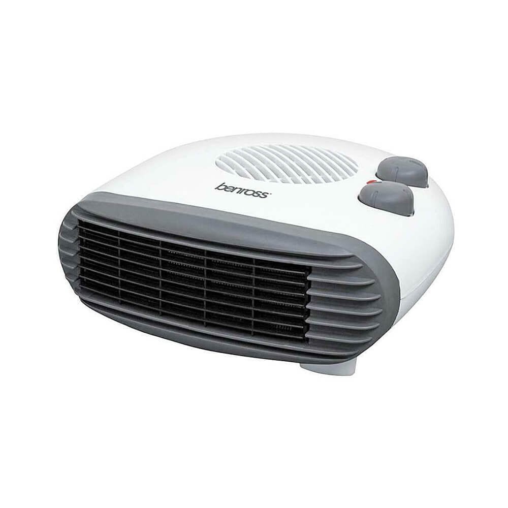 Benross Portable Travel Electric Horizontal Fan Heater Room Office Home House  | TJ Hughes White