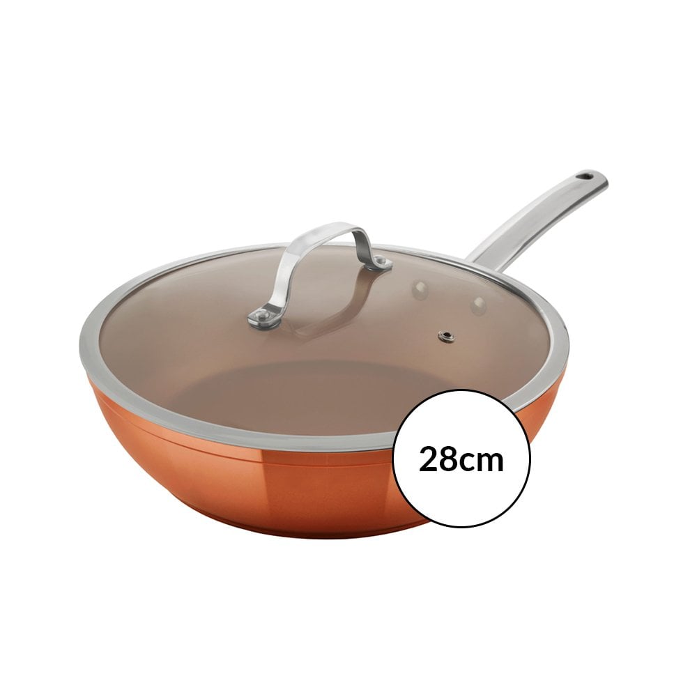 Tower Copper 28cm Wok