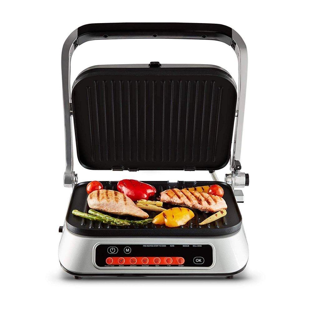 Tower Precision 2100W Digital Smart Health Grill - Silver