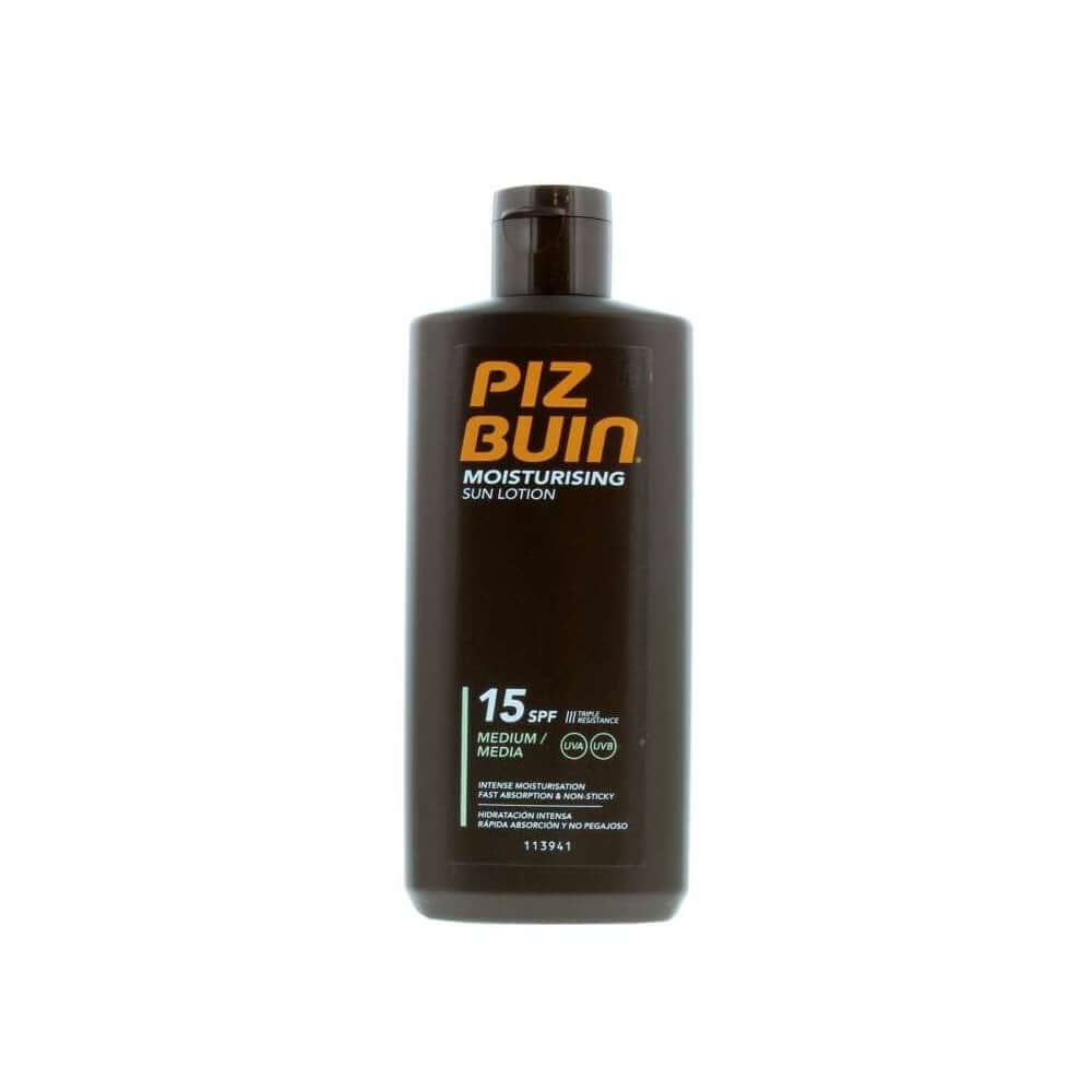 200ml Piz Buin Moisturising SPF15 Sun Lotion Intense Moisturisation Non Sticky