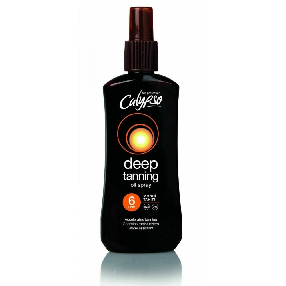 Calypso Deep Tanning Manoi Tahiti SPF 6 Oil Moisturising Water Resistant 200ml Spray  | TJ Hughes