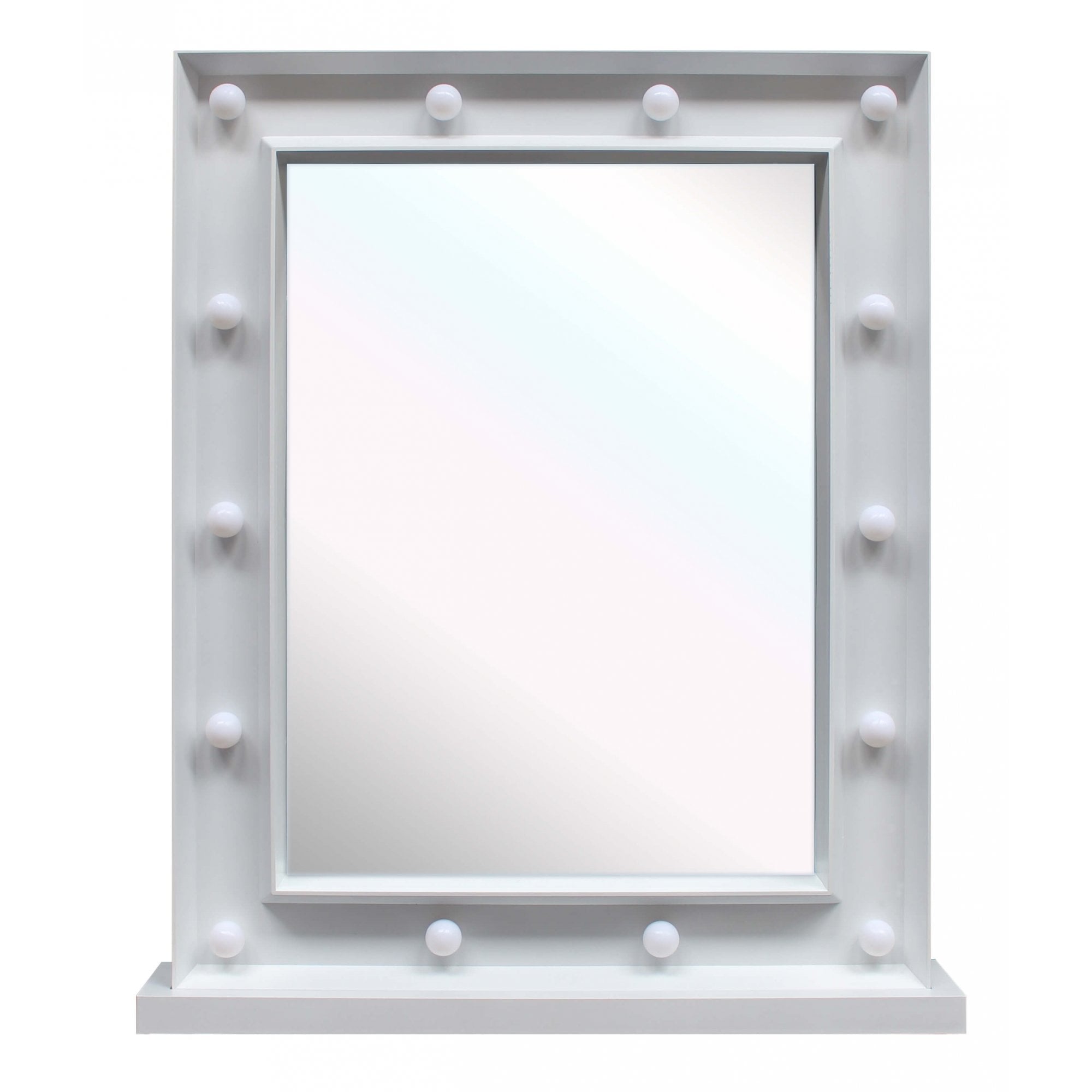 Dressing Table Make Up Mirror with Hollywood LED Light 40x50cm - TJ Hughes