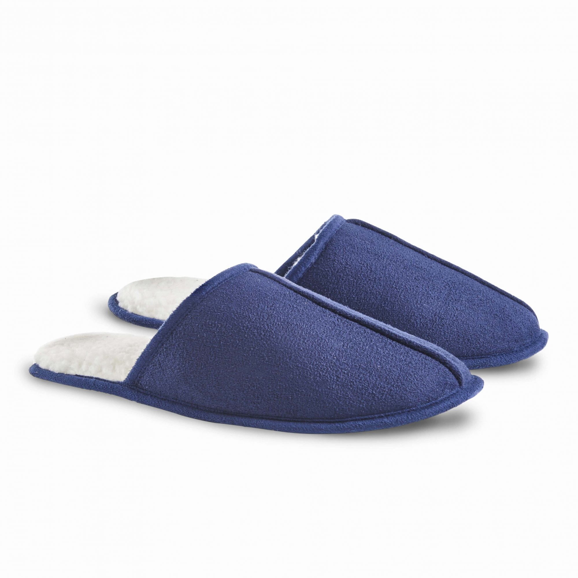 Memory Foam Slippers - Navy - Size 11-12 - TJ Hughes Blue