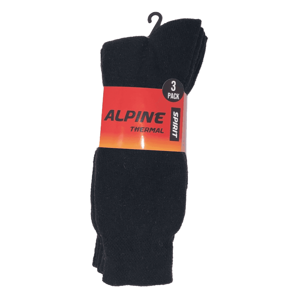 Mens 3 Pack Thermal Socks - TJ Hughes Black