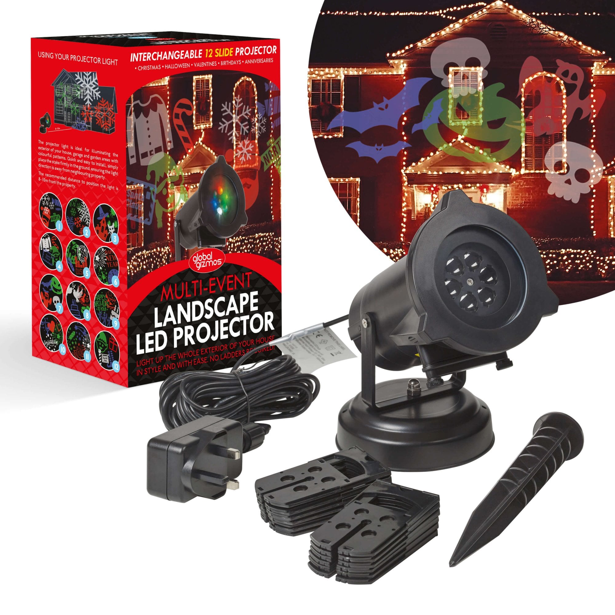 Indoor & Outdoor LED Pattern Projector - Christmas Sparkle  | TJ Hughes