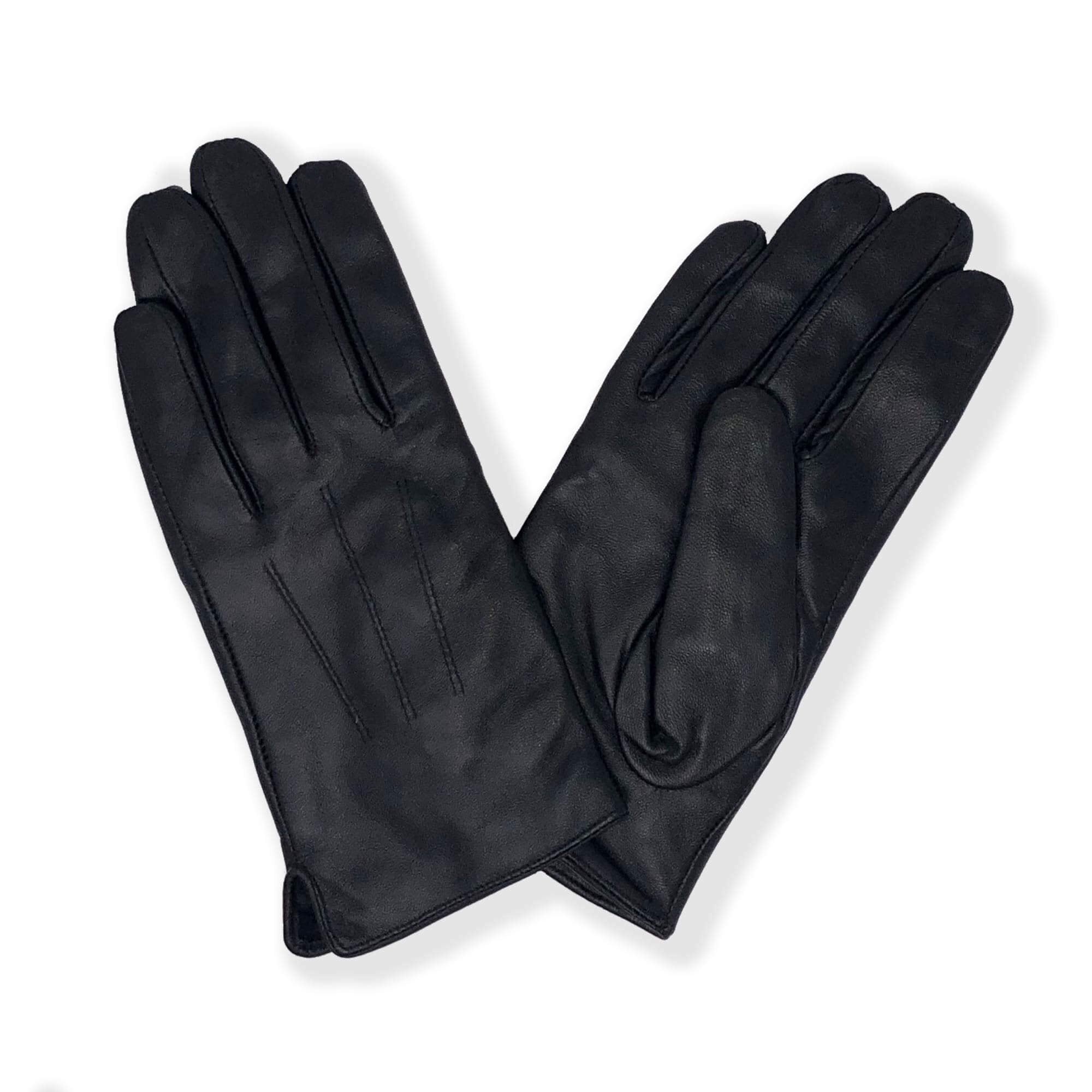 Ladies Leather Driving Gloves - TJ Hughes Black