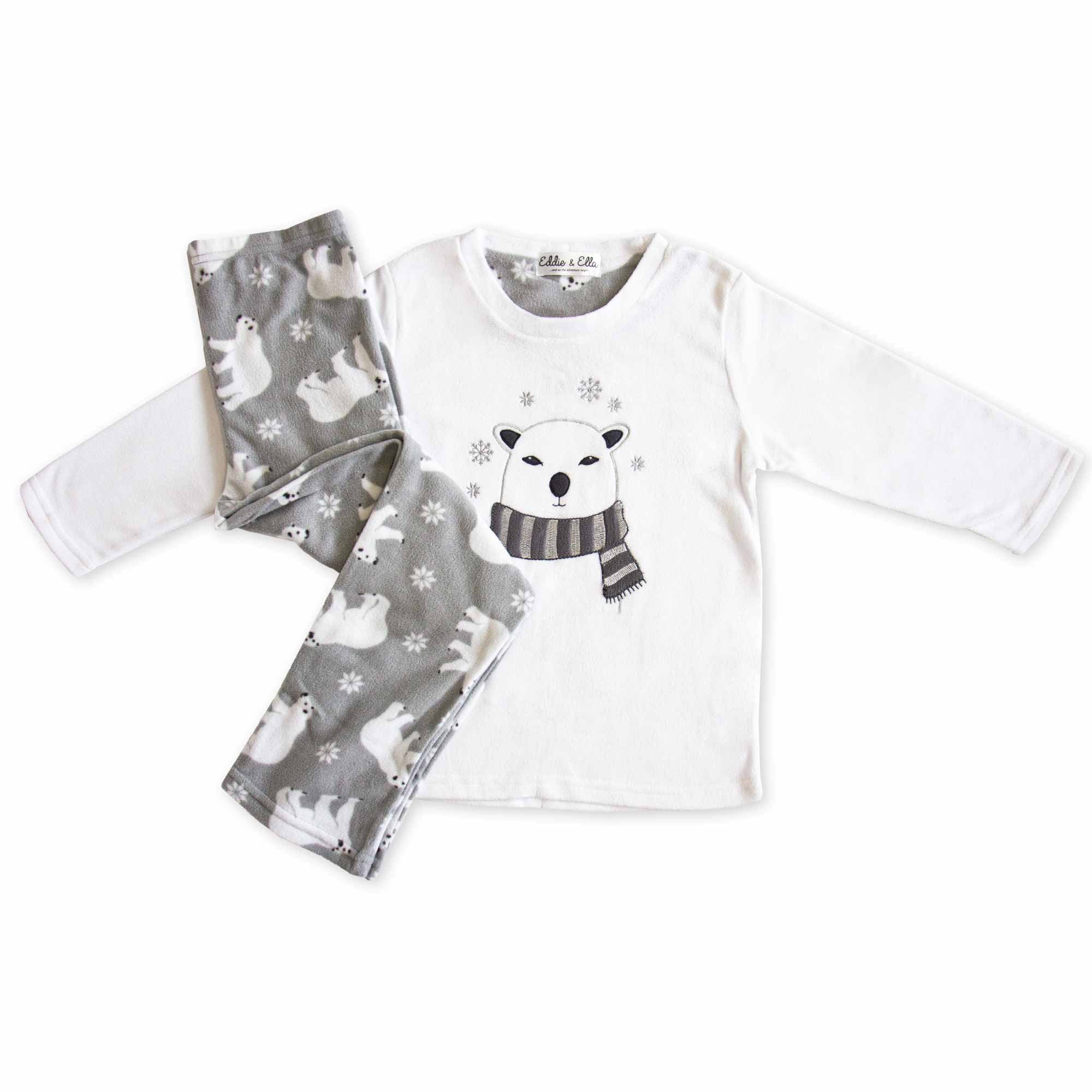 Kid’s Fleece Bear Applique Pyjamas - 5-6 years - TJ Hughes