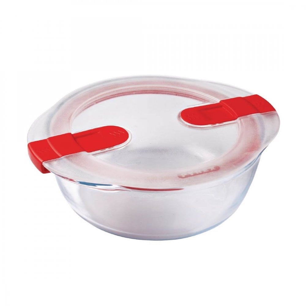 Pyrex Cook & Heat Round Dish With Lid - 1.1 Litres