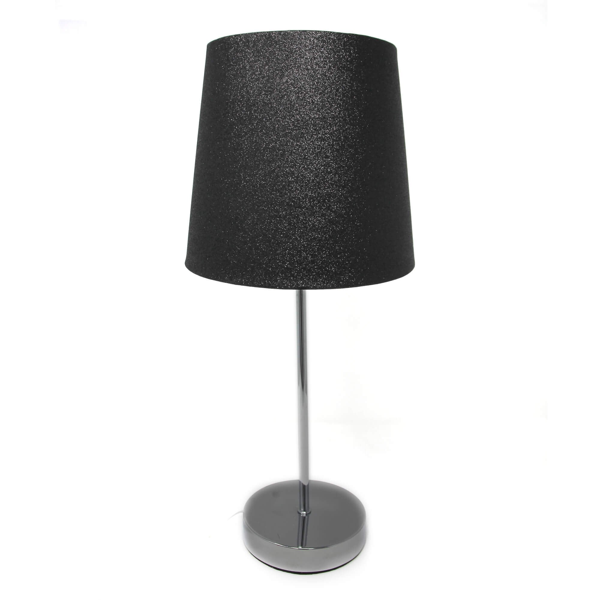 Glitter Table Lamp - Black - TJ Hughes