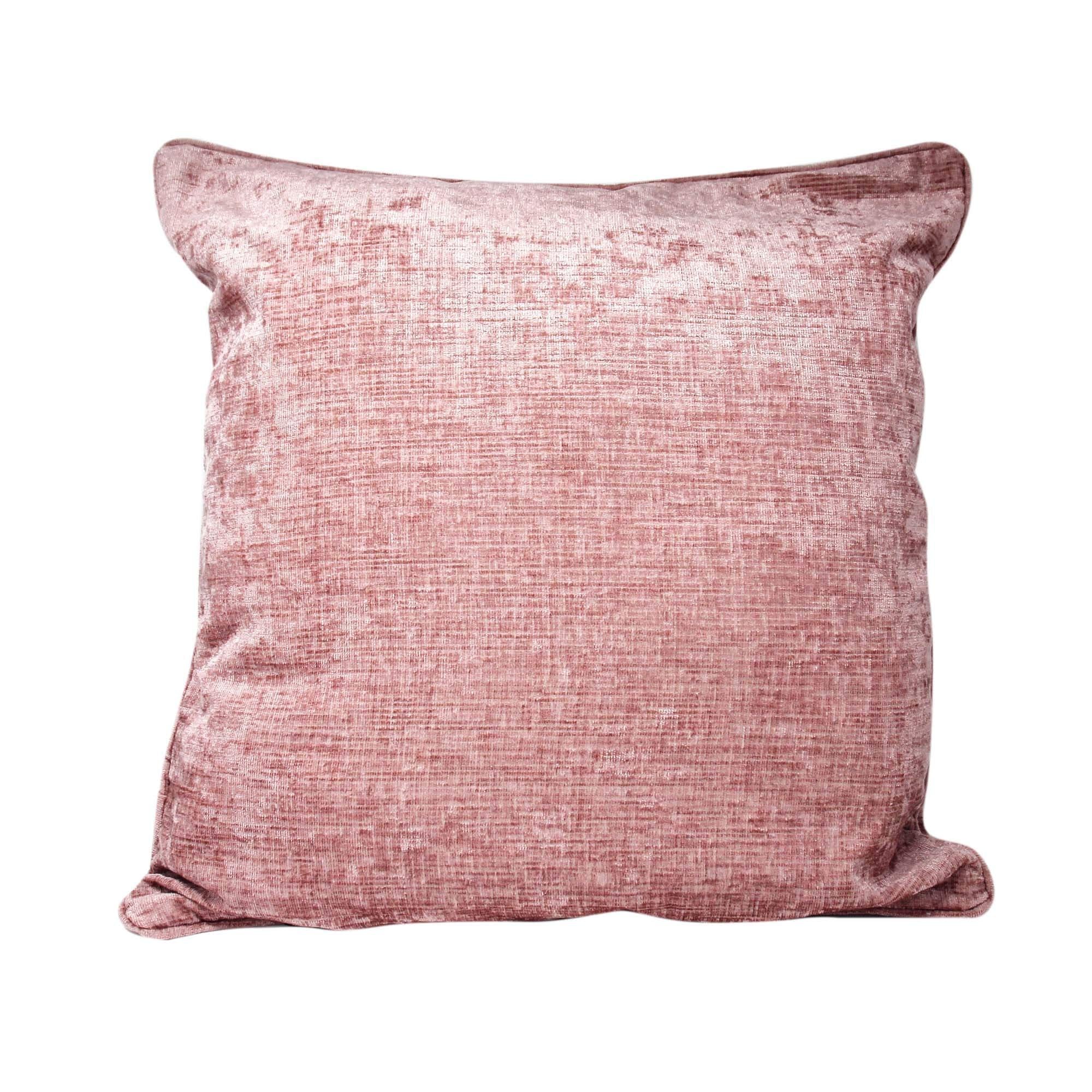 Lewis’s Buckingham Chenille Cushion 55 x 55cm - Blush Pink  | TJ Hughes