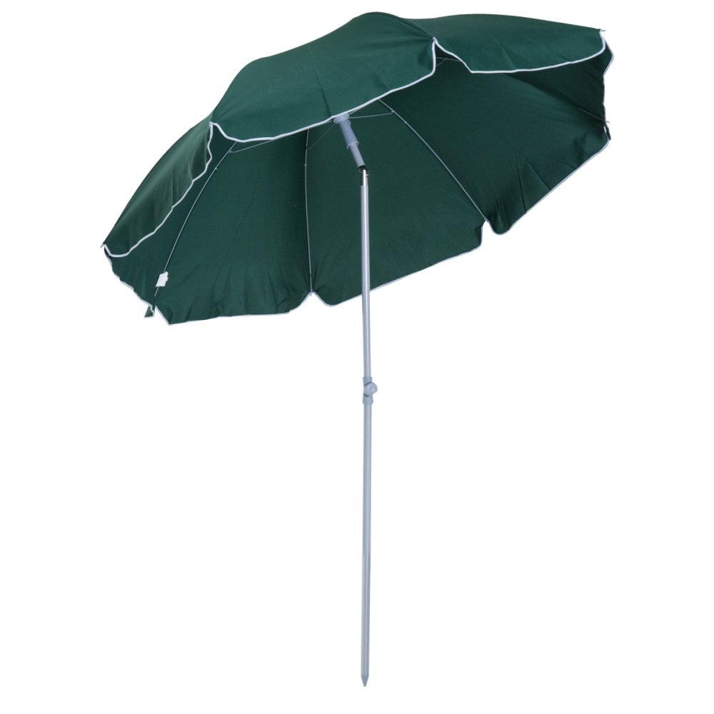 Oasis 2.2 m Steel Beach Umbrella Parasol - Dark Green - Oasis Outdoor  | TJ Hughes