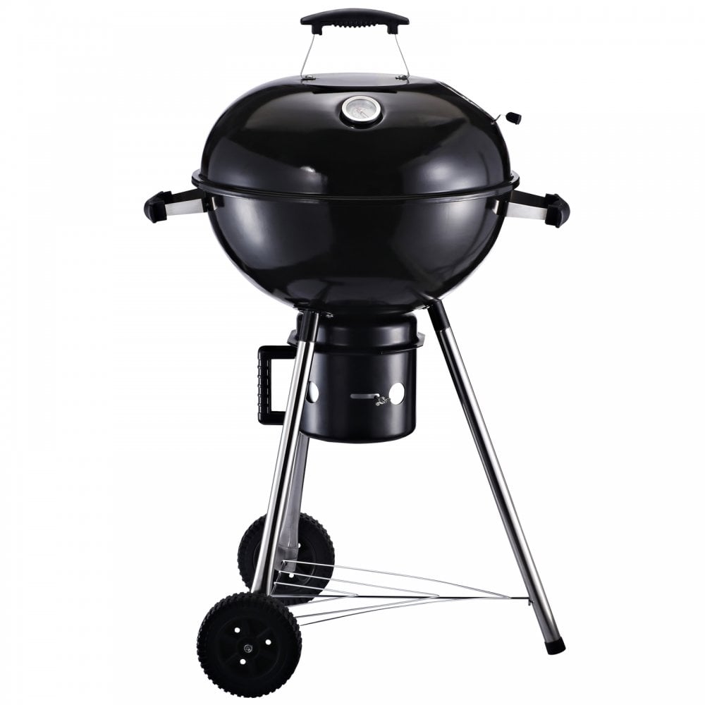 Outsunny  Portable Steel Charcoal BBQ Grill with Wheels and Lid  | TJ Hughes