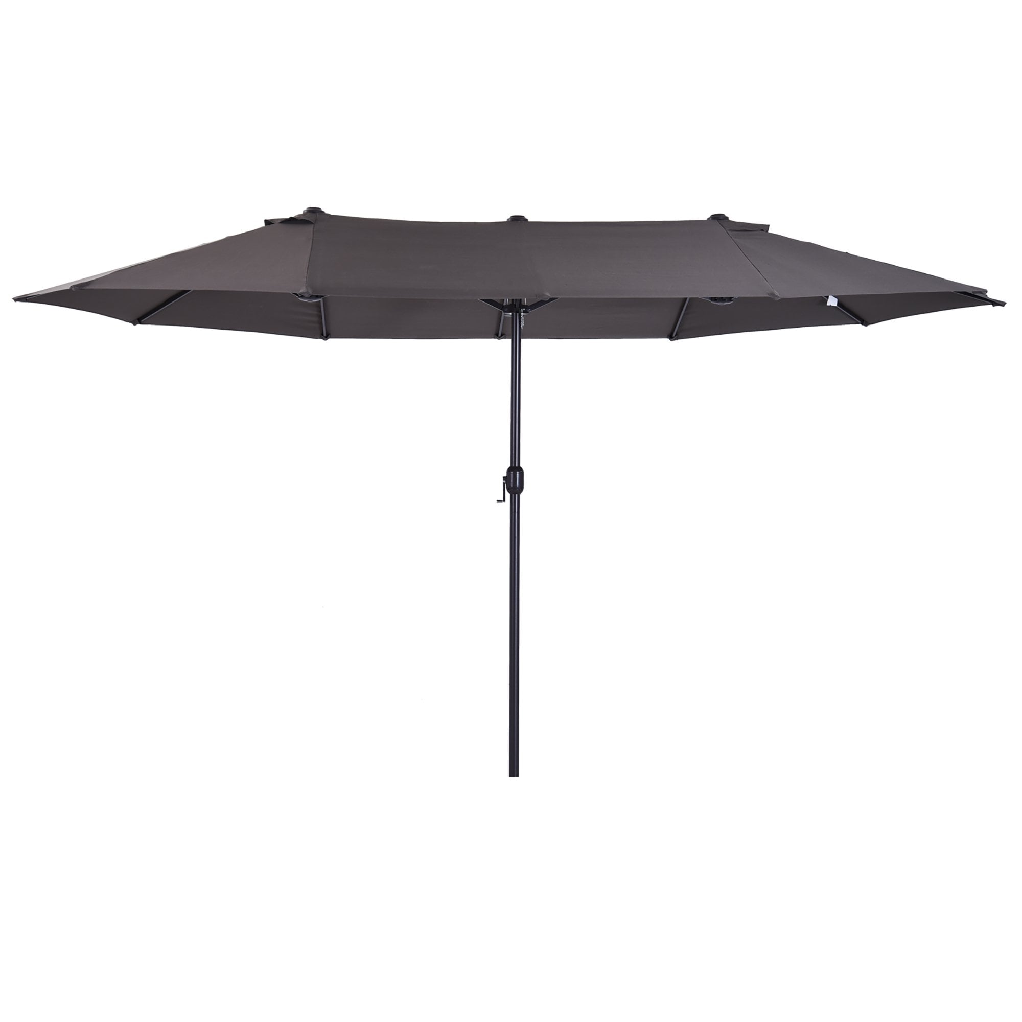 Outsunny 4.6m Garden Parasol Double-Sided Sun Umbrella Patio Market Shelter Canopy Shade Outdoor Grey  | TJ Hughes
