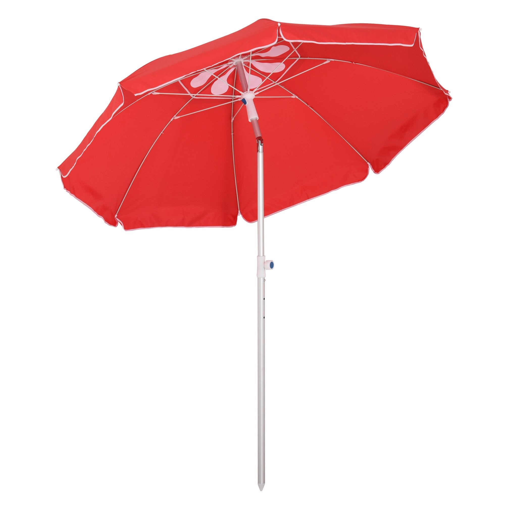 Oasis 1.9 m Beach Umbrella Parasol with Ajustable Angle and Carry Bag - Red - Oasis Outdoor  | TJ Hughes