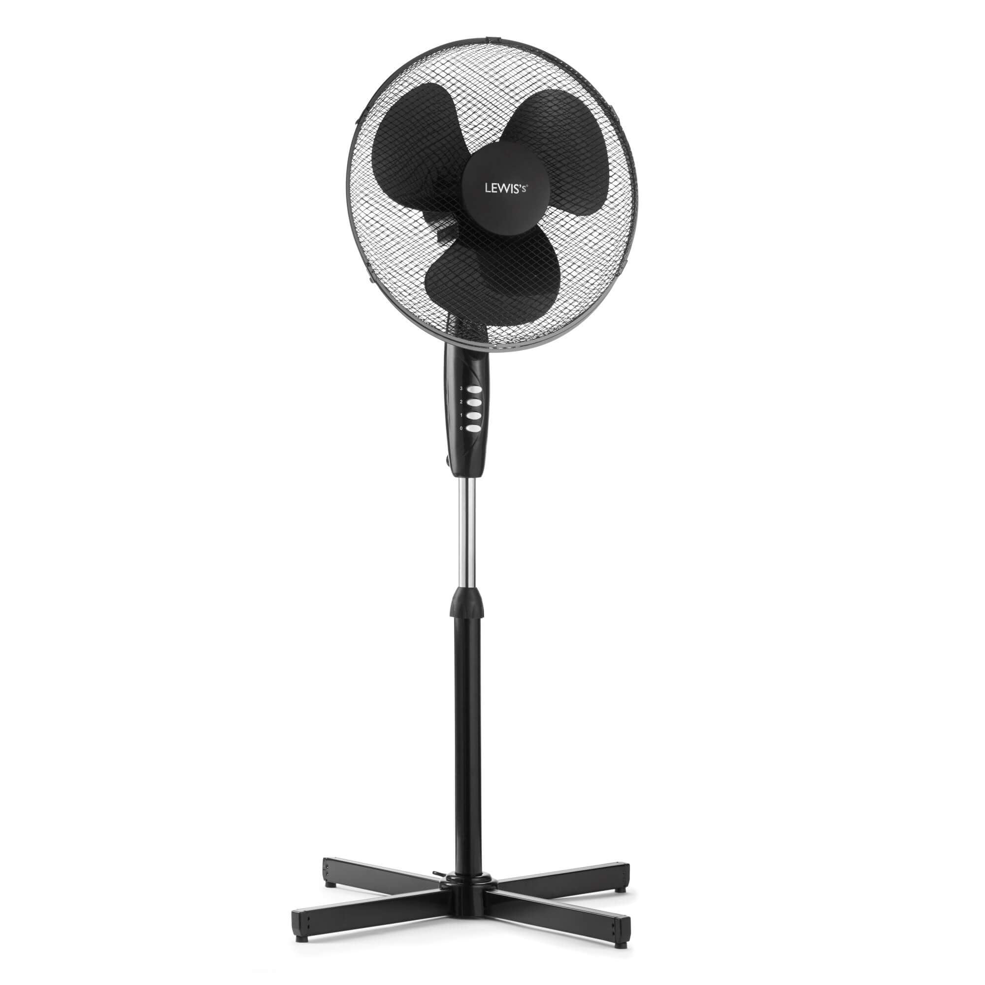 Lewis’s  16 Inch Standing Pedestal Fan  - Black  | TJ Hughes