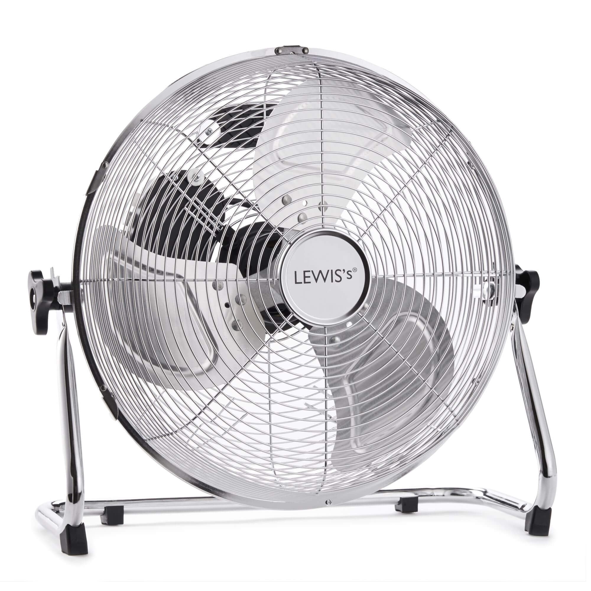Lewis’s 14 Inch Floor Fan  Velocity - Stainless Steel  | TJ Hughes Chrome