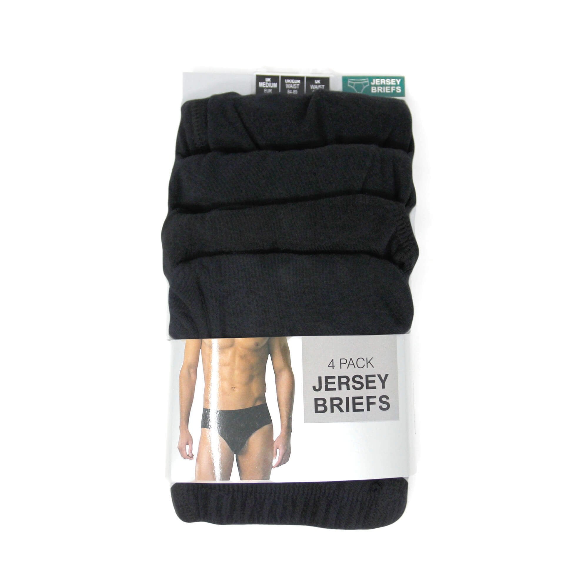 Men’s Jersey 4 Pack Boxer Briefs - Black - Large - TJ Hughes