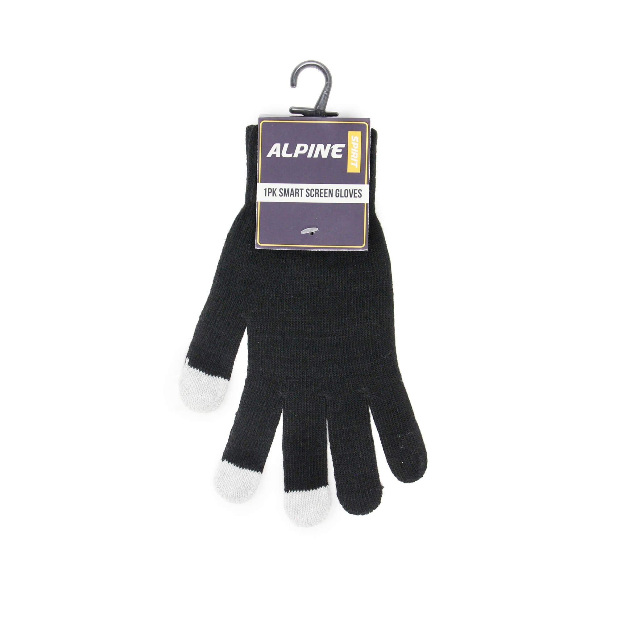 Alpine Spirit 1PK Smart Screen Gloves  | TJ Hughes Black