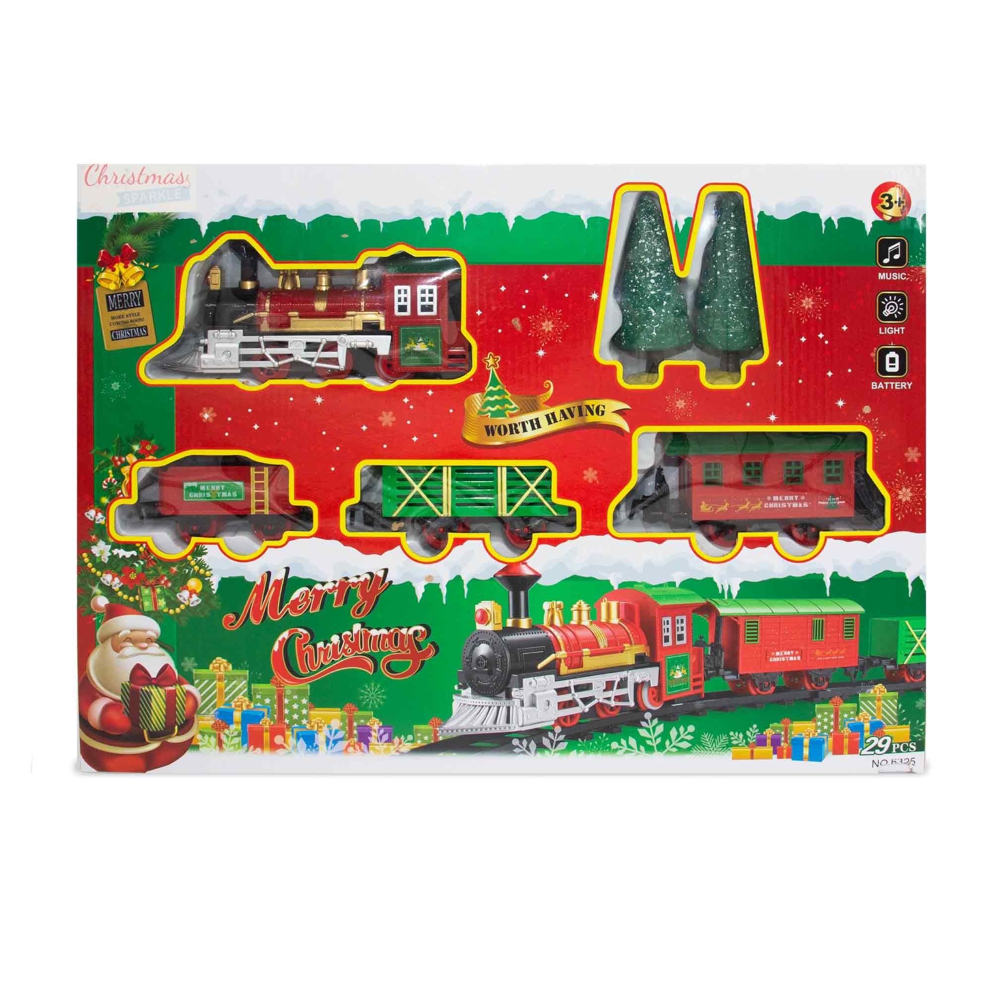 Christmas Sparkle Classic Train 29 piece Set with Lights and Music - Battery Operated  | TJ Hughes