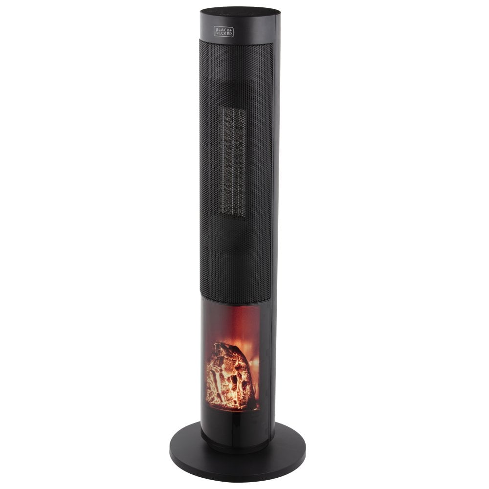 Black+Decker 2KW Ceramic Tower Heater with Flame Effect