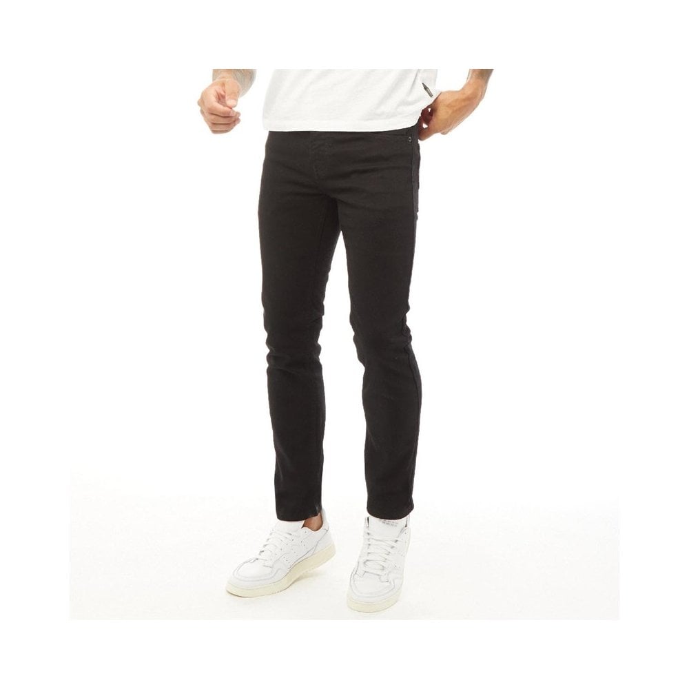 Men’s FCUK Denim Jean Regular Fit- Black01 - 36R - TJ Hughes Black