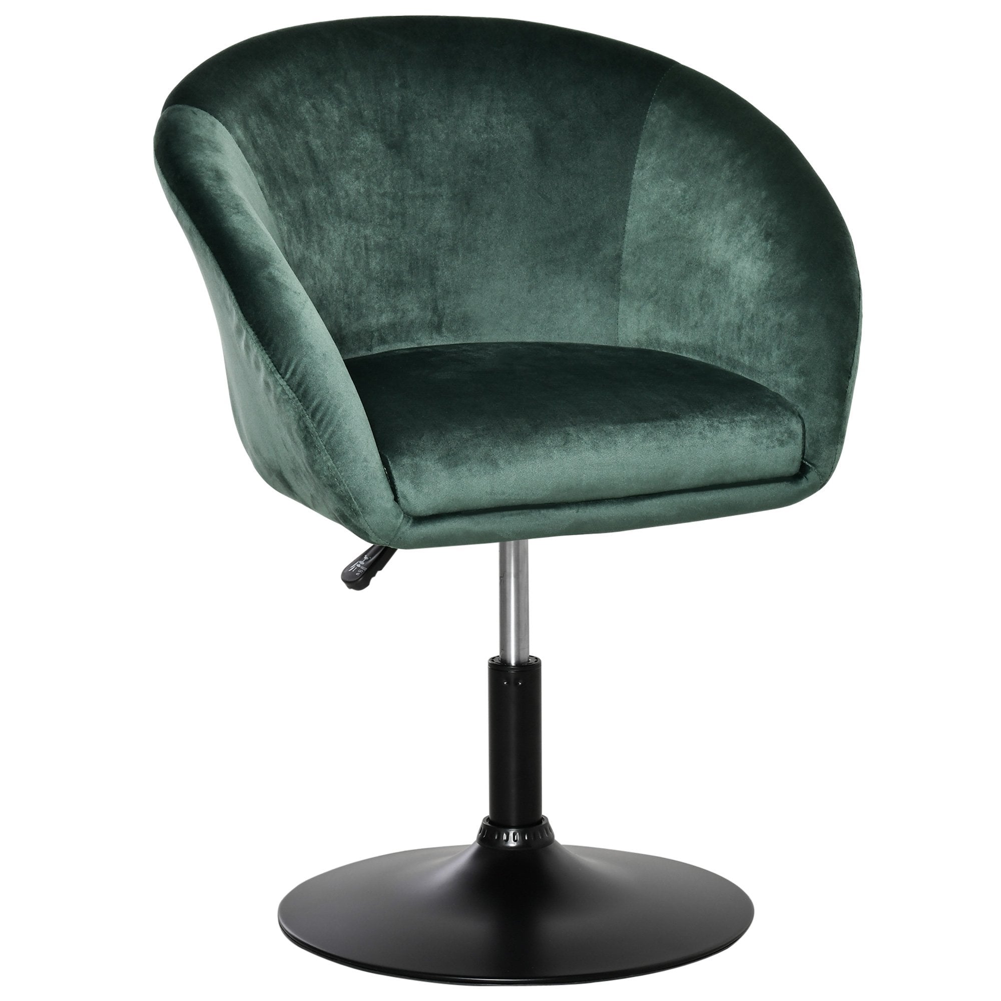 Swivel Bar Stool Fabric Dining Chair Dressing Stool with Tub Seat - Back - Adjustable Height - Green Seat - Home Living  | TJ Hughes