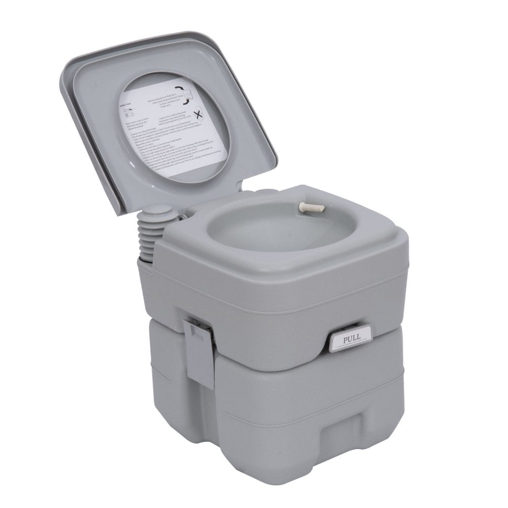 Go Outdoors Portable Toilet Grey Travel Mobile Toilet Camping Handle WC Chemical - Home Living  | TJ Hughes