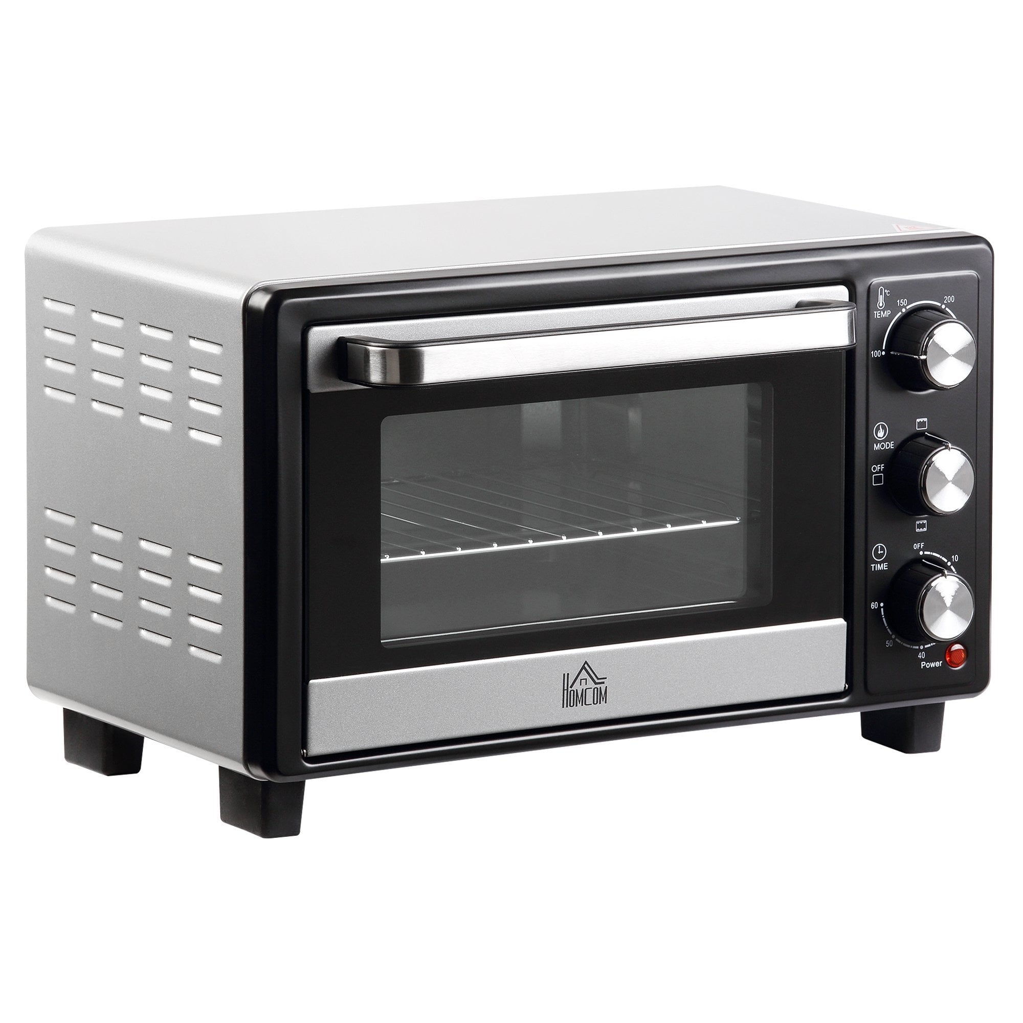 HOMCOM Mini Oven & Grill - Silver  | TJ Hughes