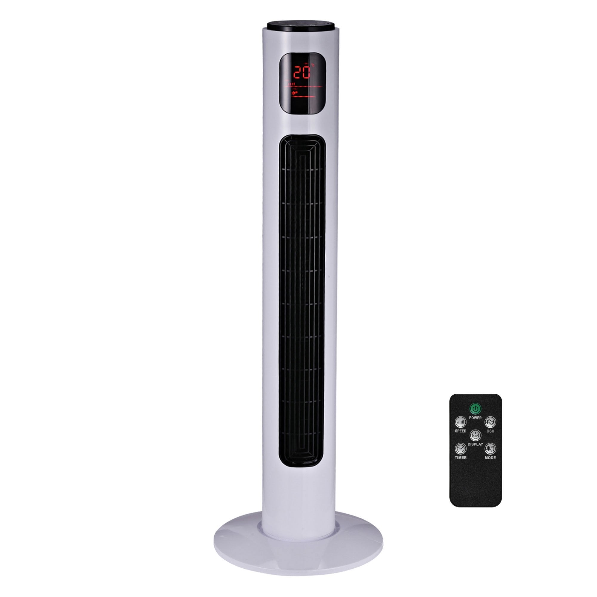 HOMCOM Tower Fan 96cm - White  | TJ Hughes