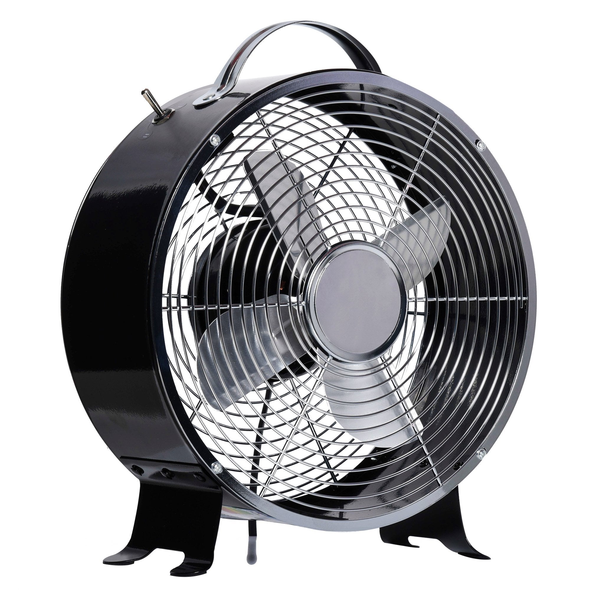 HOMCOM 26CM Electrical Table Desk Fan 2-Speed Portable for Home Office,Black  | TJ Hughes Black