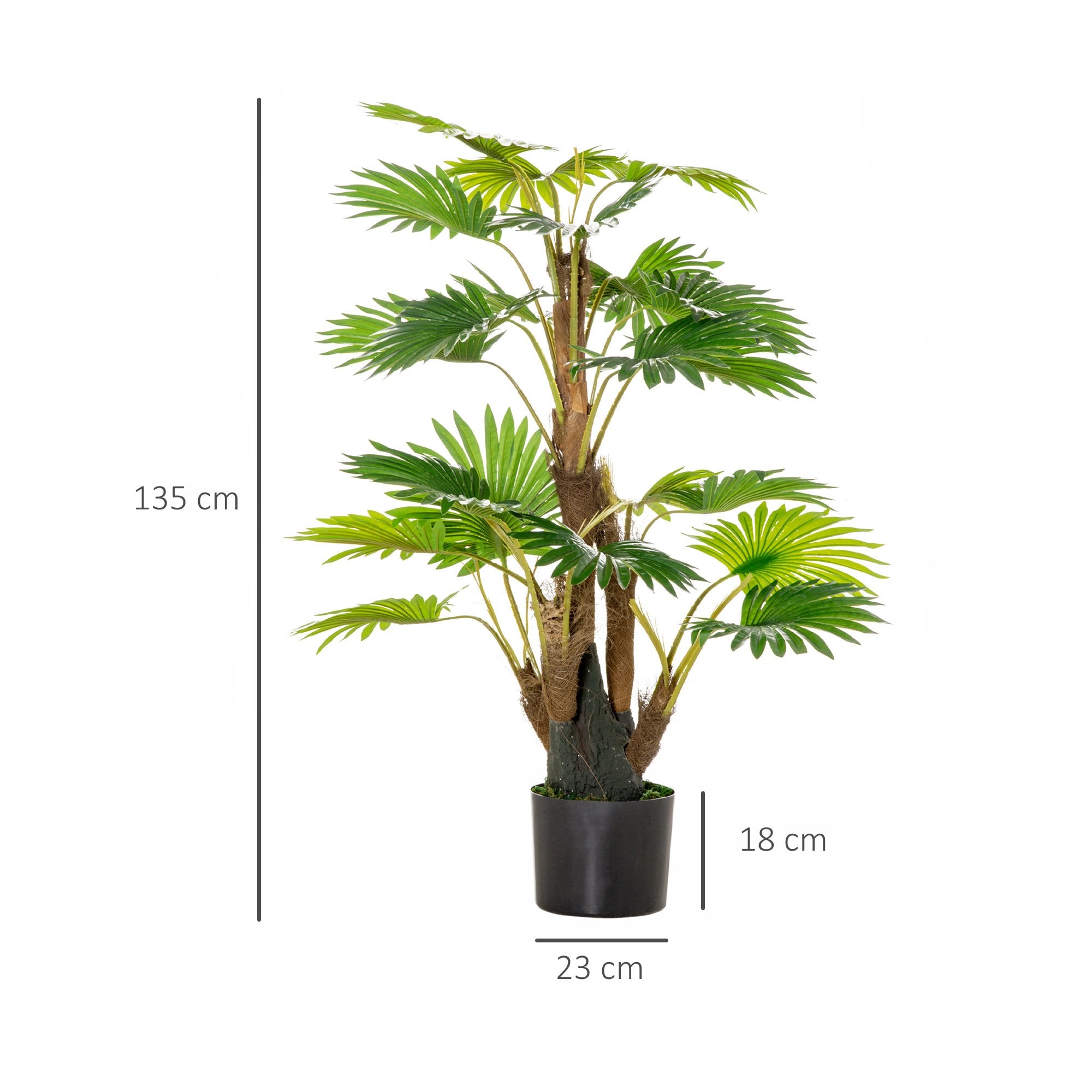 Artificial Tropical Palm Tree Fake Decorative Plant in Nursery Pot for Indoor Outdoor Decor - CHRISTMAS  | TJ Hughes