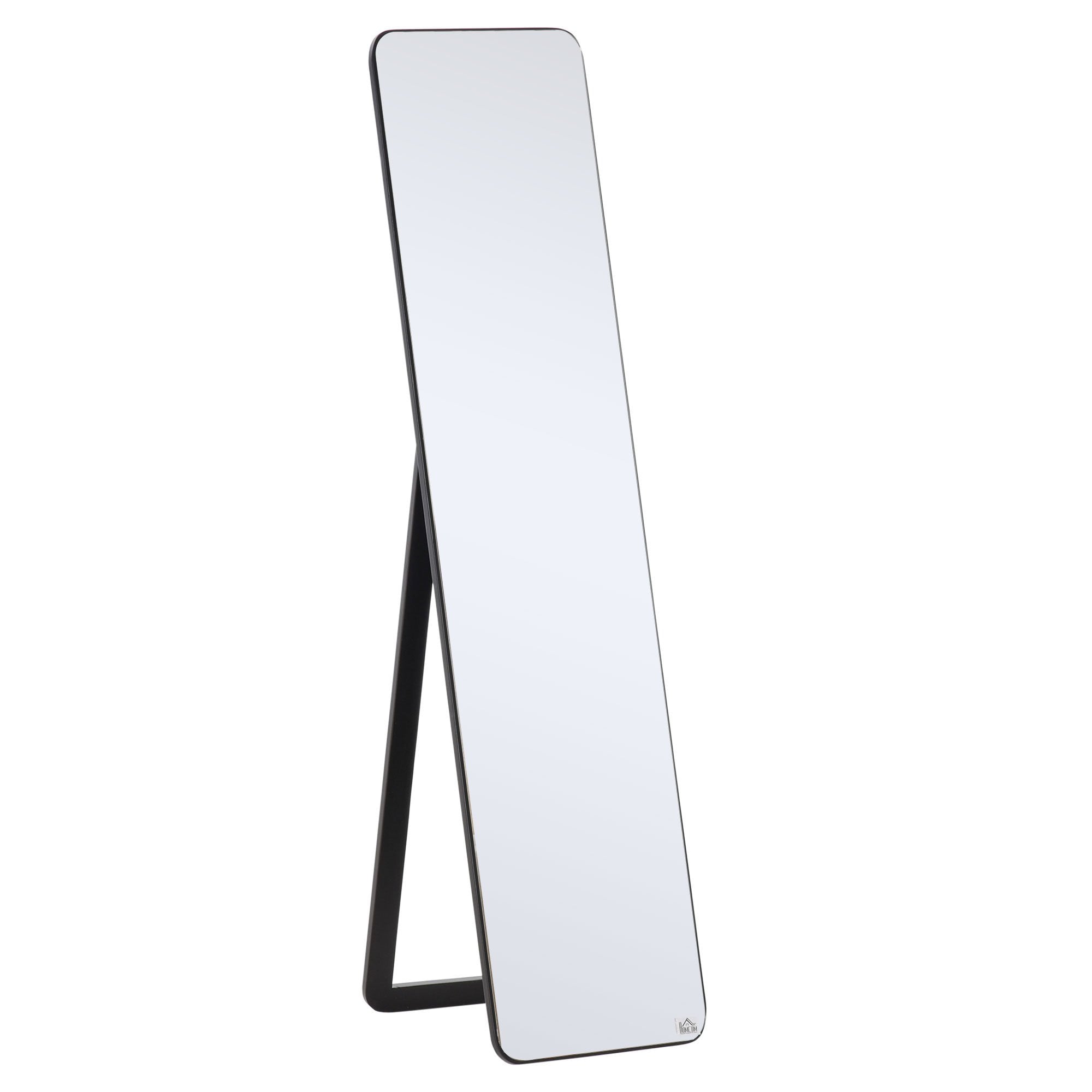 Full Length Mirror - Free Standing or Wall Hanging - Tall Full Body Mirror for Bedroom - Hallway - Black Floor Mount Dressing Bedroom - Home Living  |