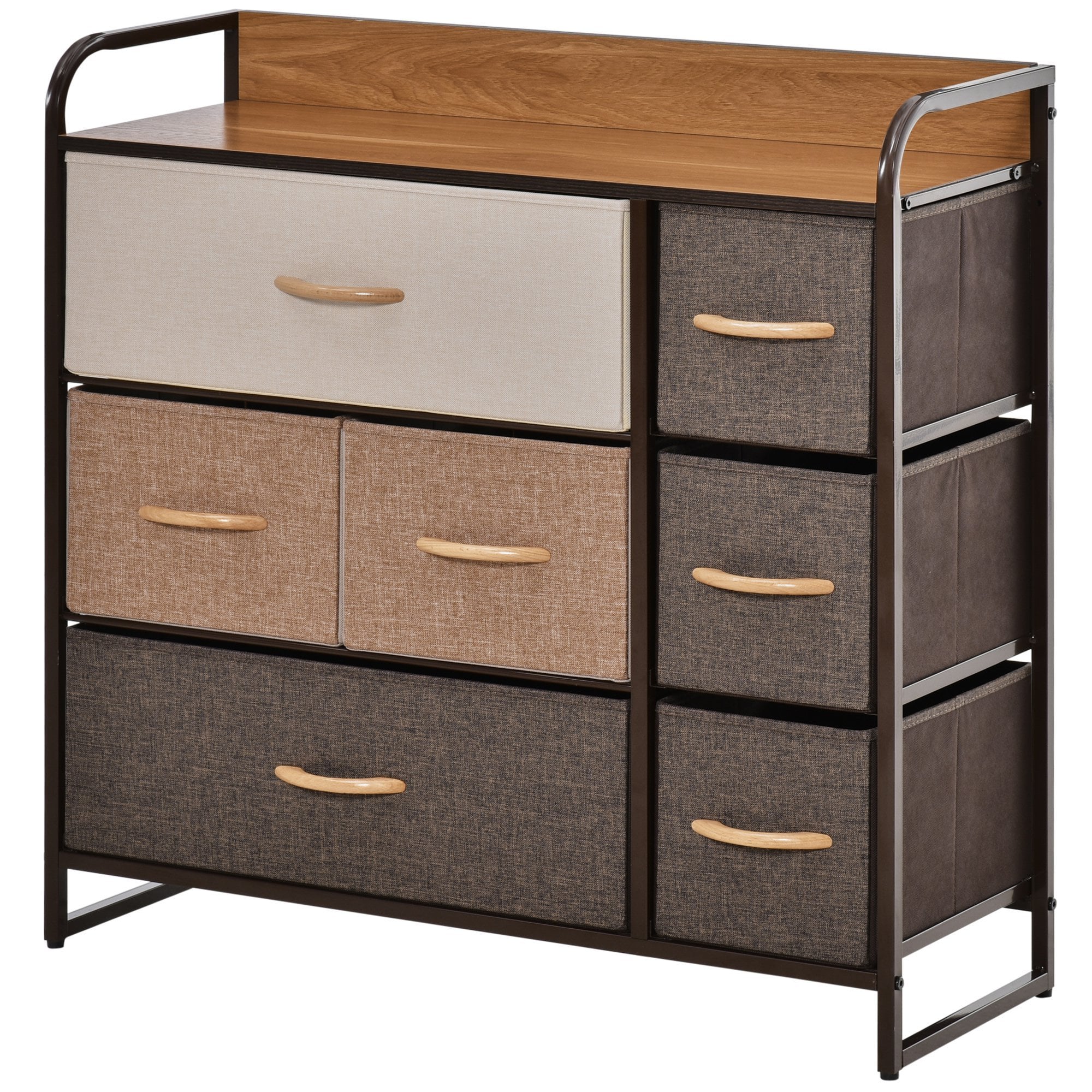 7-Drawer Dresser - Fabric Chest of Drawers - Steel Frame Wooden Top Dresser - Home Living  | TJ Hughes