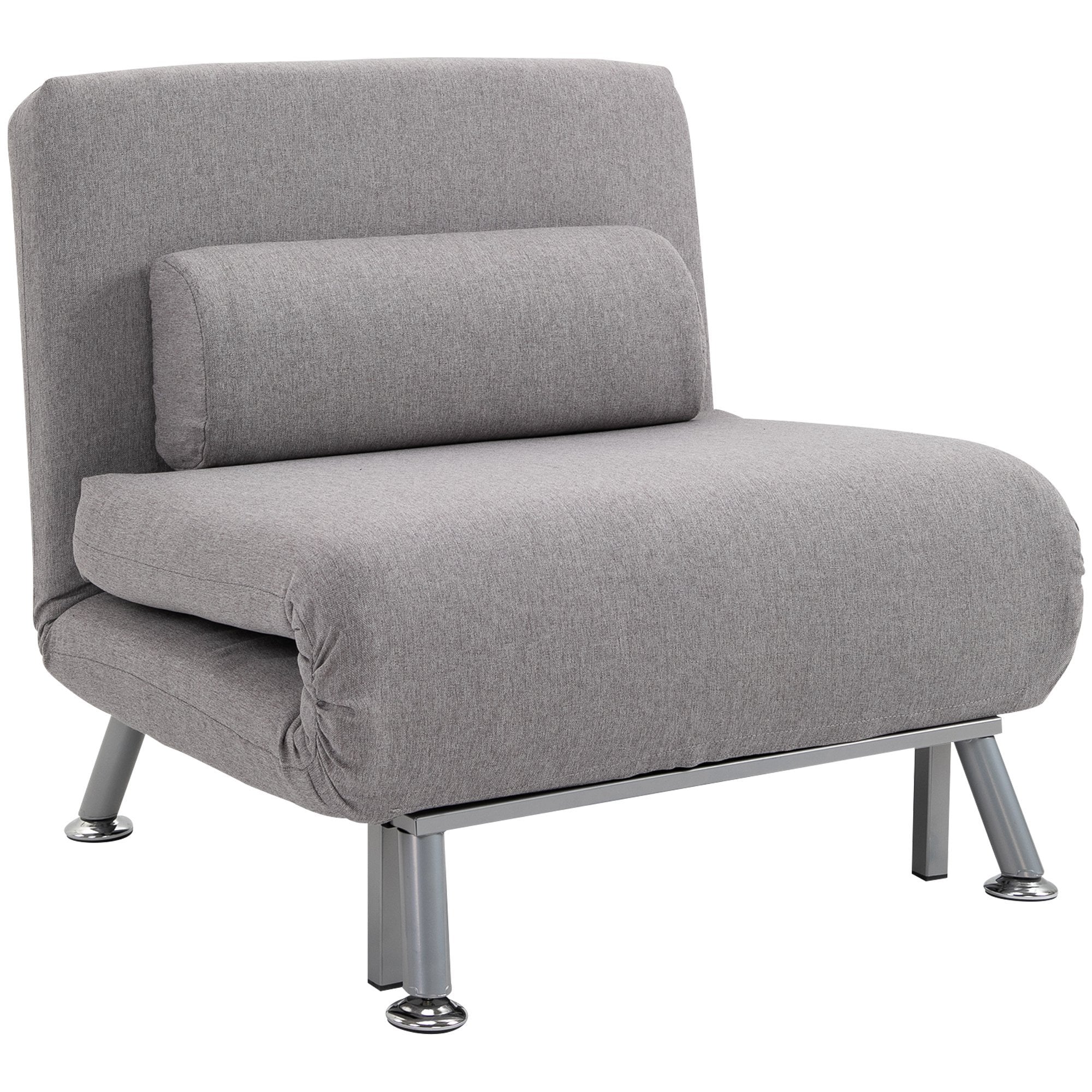 Linen Upholstered Elevated Single Sofa Bed Grey - Home Living  | TJ Hughes