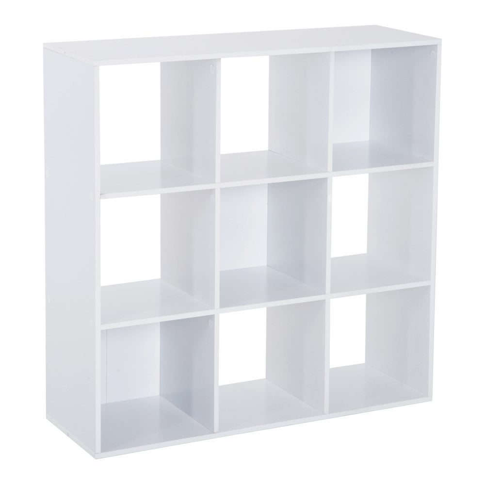 Wooden 9 Cube Storage Cabinet Unit 3 Tier Shelves Organiser Display Rack Living Room Bedroom Furniture - White - Home Living  | TJ Hughes