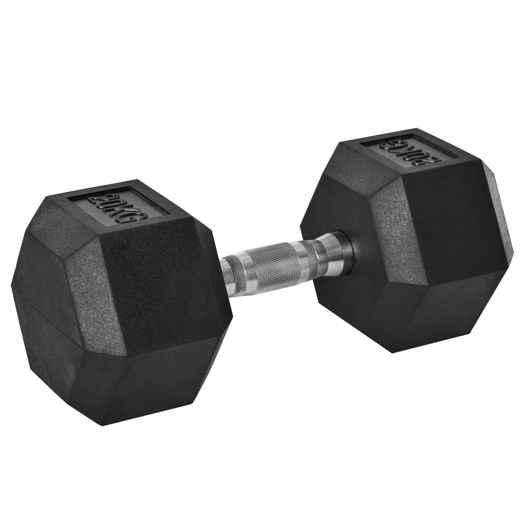 20KG Single Rubber Hex Dumbbell Portable Hand Weights Dumbbell Home Gym Workout Fitness Hand Dumbbell - MAXFIT  | TJ Hughes