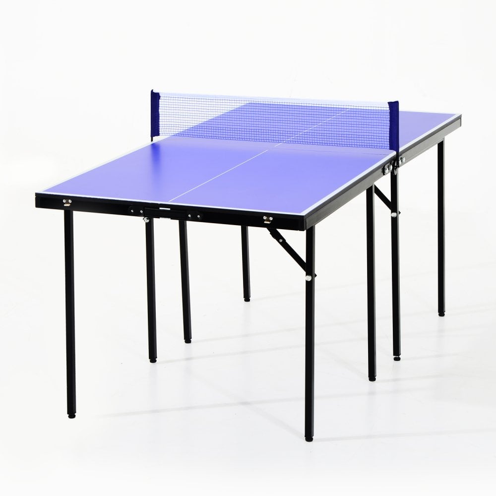 Folding Mini Ping Pong Table Set Compact Tennis Top Professional Net Games Sports Training Play Blue - MAXFIT  | TJ Hughes