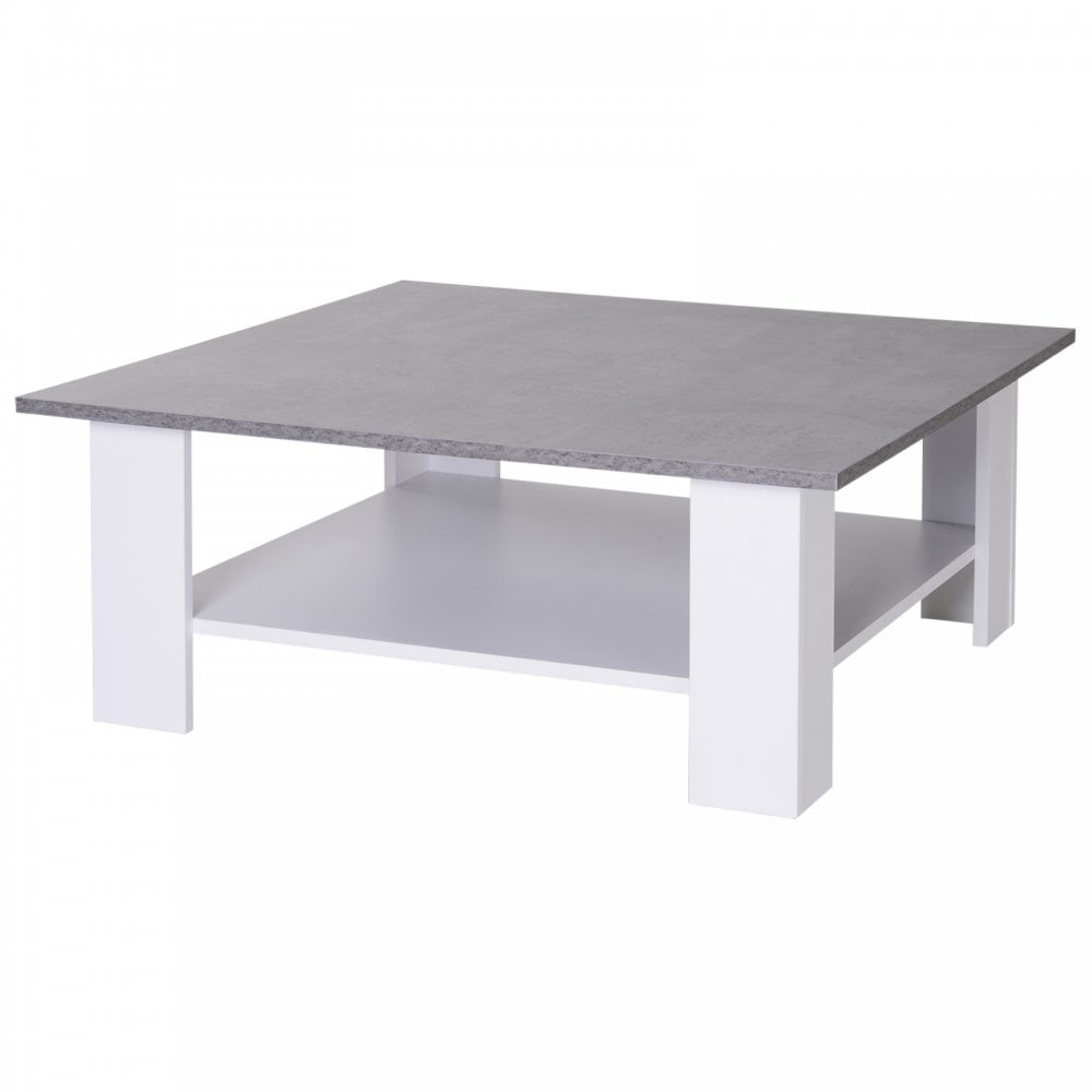 HOMCOM Rustic Coffee Table - Grey  & White - Home Living  | TJ Hughes