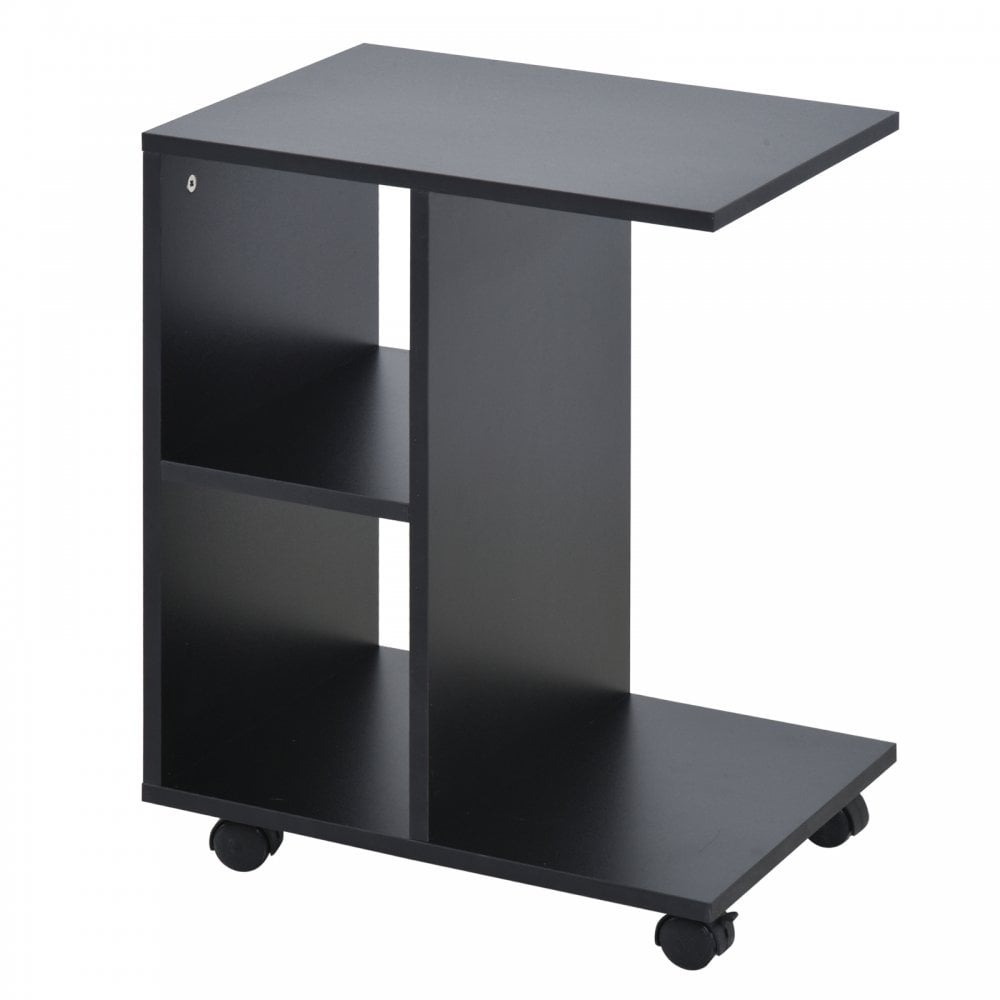 Particle Board C-Shaped 2-Shelf End Table - Black - Home Living  | TJ Hughes