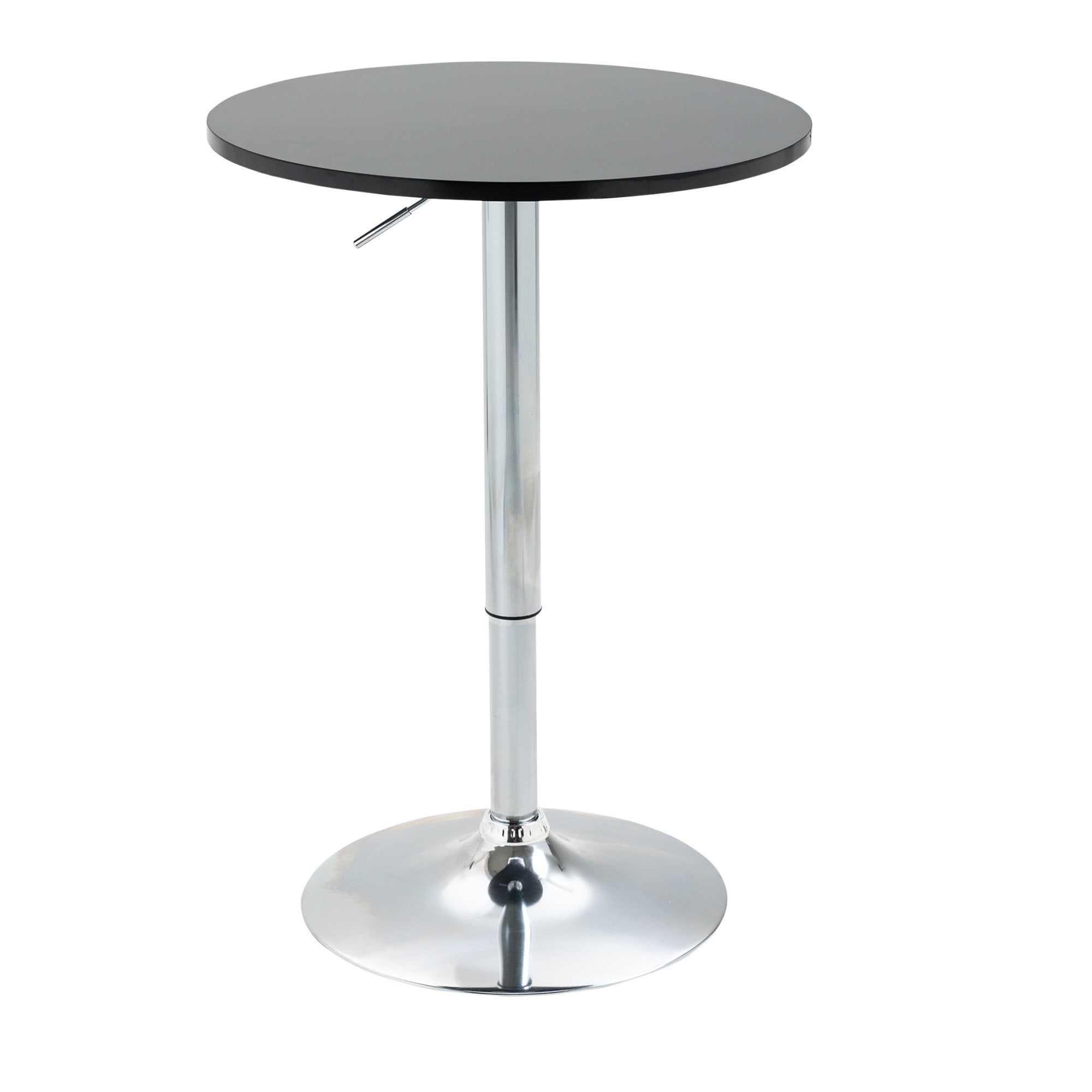 Round Height Adjustable Bar Table Counter Pub Desk with Metal Base for Home Bar - Dining Room - Kitchen - Black - Home Living  | TJ Hughes