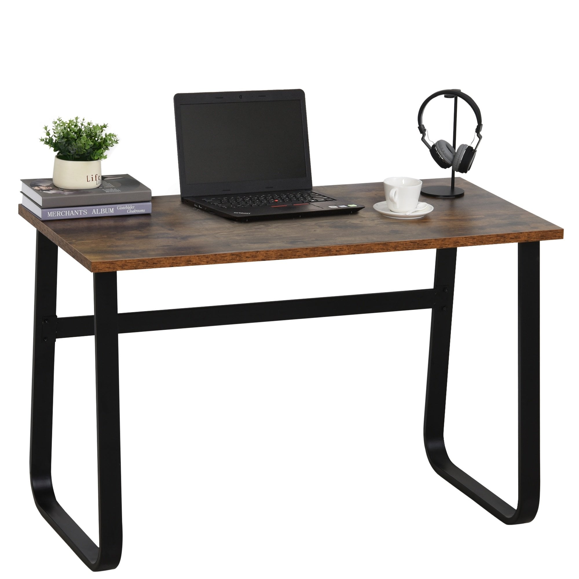 Writing Desk Workstation Center Laptop Table Industrial Design Furniture for Home Office Study Use Simple Metal Legs - CARTER  | TJ Hughes